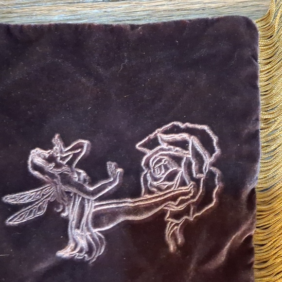 Vintage Handmade Purple Velvet Fairy Tassel Pouch Bag. - Picture 5 of 16